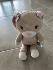 Living Textiles Belle Bunny Rattle Knit Plushie
