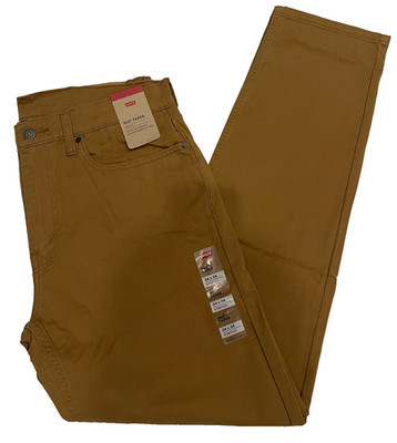 Mens Levis 502 Regular Taper Stretch Twill Jeans 34X34 Caraway (Brown) #0100