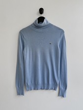 Vintage Lacoste Blue Turtleneck Jumper Sweater XS S Mens