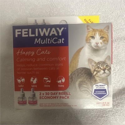 Feliway MultiCat Refill Calming Comfort Economy Pack 2 x 30 Day 1.6 fl oz