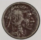 Buffalo Nickel. 1913 P. VF Details. Type 2.   Lot # 9049-43-03