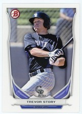 2014 Bowman Draft Prospect Rookie Trevor Story #74 Red Sox