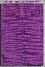 Outstanding Stabilized Purple Tiger Curl Maple scales 5592, 5 7/8" x 2 x 7/16"