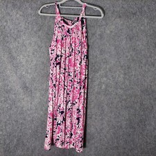 Cynthia Rowley Dress S Floral Halter Ruched Bow Stretch Pink Cottage Feminine