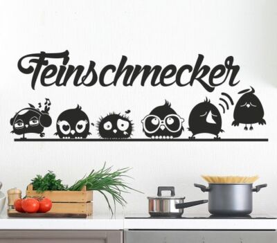 Wandtattoo Vogel Linien – Selbstklebend, Für Raufasertapete, Glas & Möbel, In 6 Größen, Rückstandslos Entfernbar