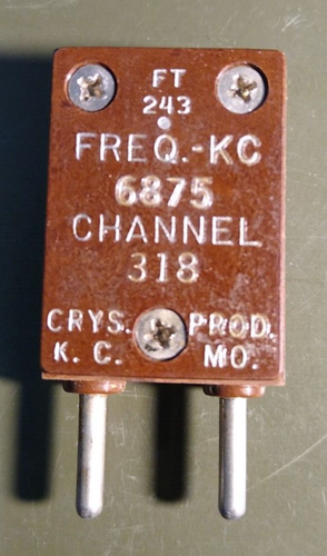 1944(dated) WWII Crystal Prod. FT-243 Radio Scanner Crystal~6875 KHz ...
