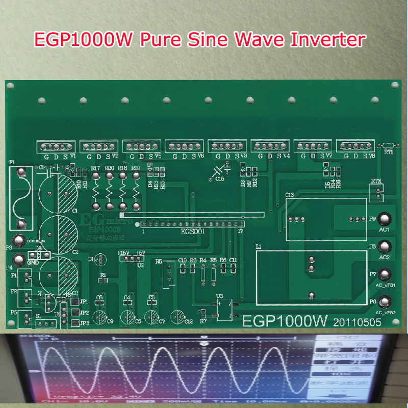 EGP1000W Pure Sine Wave Inverter Power Board PCB Bare Board Based