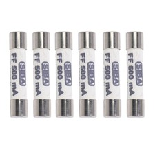6X 1000V 500MA 6.3x32mm White Ceramic Fuse For Multimeter G2E2-