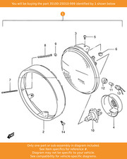 SUZUKI Headlamp Assy, 35100-25D10-999 OEM