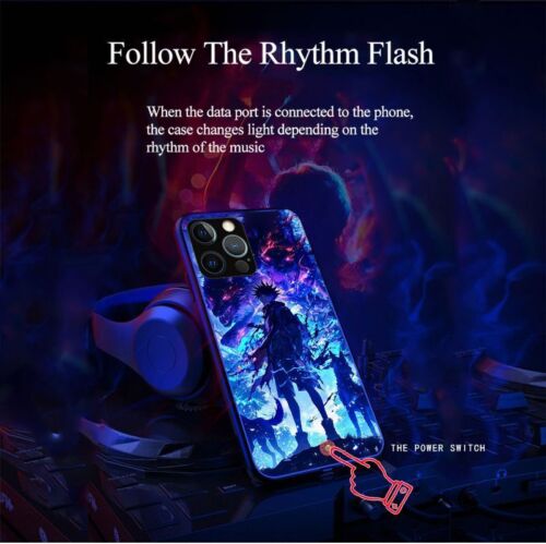Induction Cool LED Light up Glass Phone Case Cover for iPhone 13 14 15 16Pro Max - Picture 9 of 15