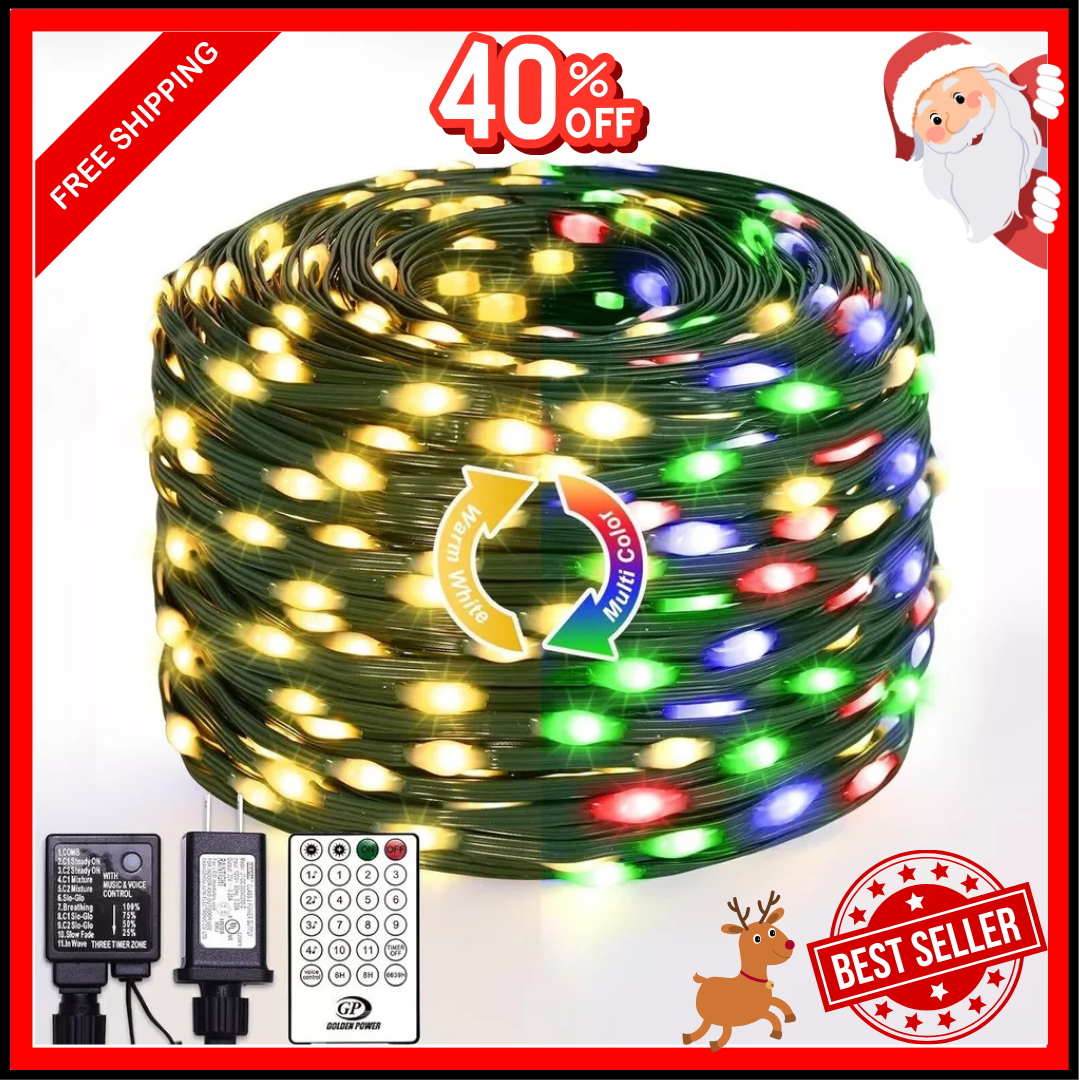 Christmas Lights Strip Lights 200LED 66FT Outdoor Diffrient Colors Decoration **