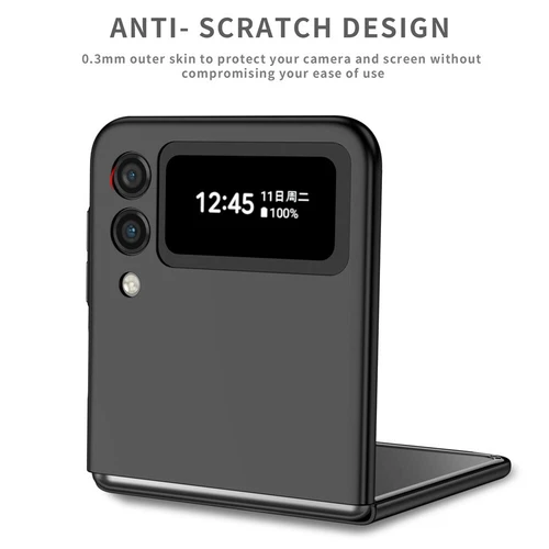For-Samsung Galaxy Z Flip 4 3 5G Slim Matte Hard Case with Ring+Screen Protector - Picture 56 of 94