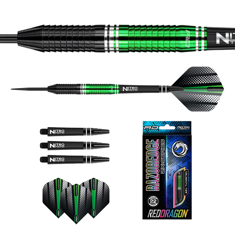RED DRAGON Razor Edge ZX-2 Tungsten Darts Set :22g,24g,26g