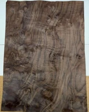 Walnut Swirl Wood Veneer, 17”W x 23.75” L , Raw No Backing, 1/42” Thickness