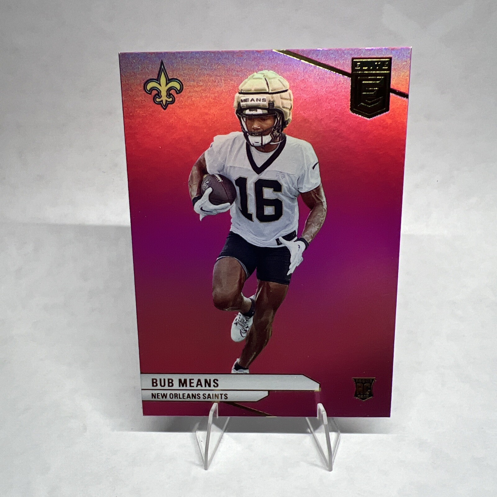 2024 DonRuss Elite-Bub Means-Pink-Rookie Card-Saints #133