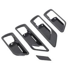 Carbon ABS Inner Door Handle Bezel Cover For Toyota Land Cruiser LC300 2023-2024
