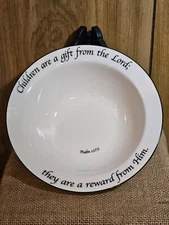 Feed on the Word Scripture on Tableware 7" Bowl Psalms 127:3 Children are a gift