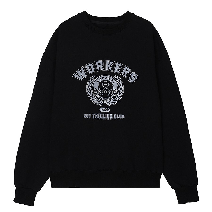 LOOKISM OFFICIAL MD GOODS WORKERS FLEECE SWEATSHIRT-BLACK/일해회/T