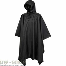 BW PONCHO SCHWARZ NEU US REGENPONCHO RIPSTOP ARMY N&Auml;SSESCHUTZ ANGELN REGENSCHUTZ