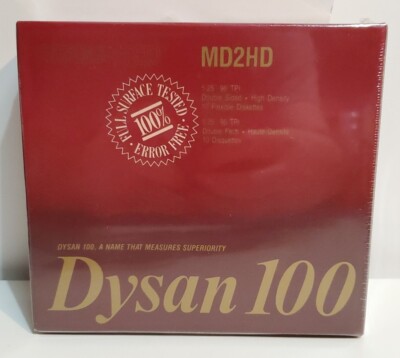 Dysan 100 - 10 Diskettes MD2HD Formatted For IBM Double Sided High Density New 