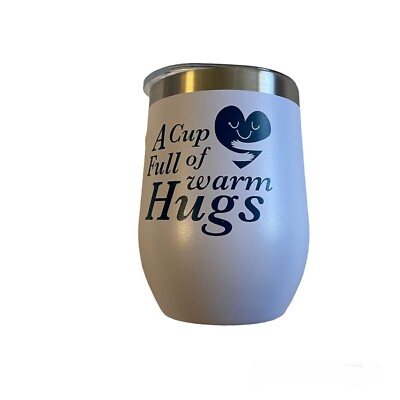 Wine Tumbler lavender 12 Oz Stainless Steel Cup Hot/cold Mug Cooler A cup full
