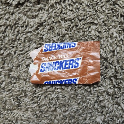 Vintage Snickers Snack Bar Wrapper Only Chocolate Candy
