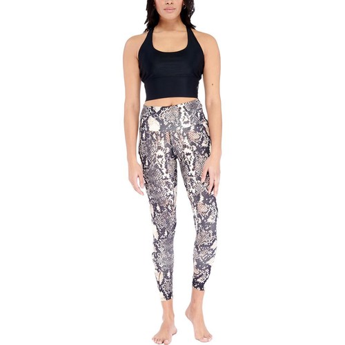 Electric Yoga Womens Snake Printed Gray Fitness Athletic Leggings M BHFO 1122