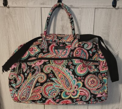 Vera Bradley Grand Traveler Parisian Paisley With Makeup Bag