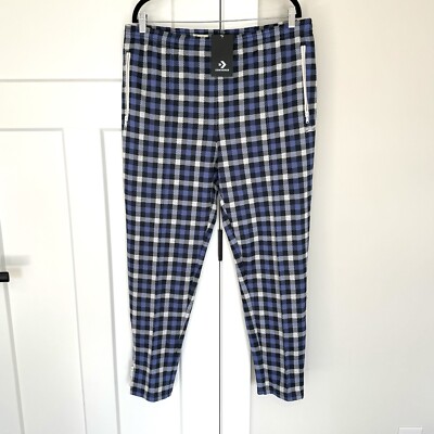 Todd Snyder Jack Purcell Blue Plaid Double Knit Jogger Pants XL NEW Converse