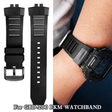 For Casio GBD-200 Modified Fluororubber Watch Strap Watchband FKM Watchband Men