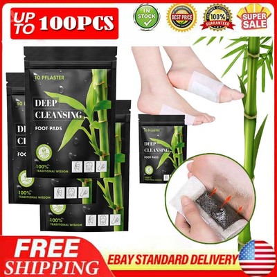 100PCS Detox Foot Patches Pads Body Toxins Feet Slimming Deep Cleansing Herbal