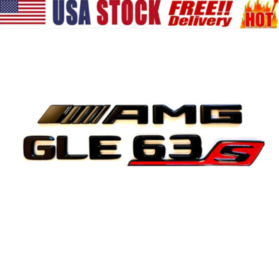 Gloss Black GLE63S+AMG FIT MERCEDES BENZ W166 W167 GLE63 REAR TRUNK EMBLEM BADGE