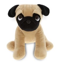 DolliBu Sitting Pug Stuffed Animal Dog Plush Toy, Kids  Adults Huggable Pupp...