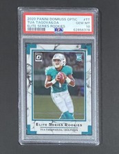 2020 DONRUSS OPTIC TUA TAGOVAILOA ELITE SERIES ROOKIES DOLPHINS #TT RC PSA 10 🔥