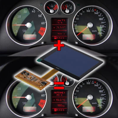 RECAMBO Display Strumentazione FIS MFA adatto per AUDI A3 8L | A4 B5 | A6 C5 | TT 8N