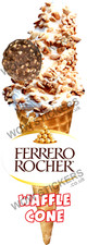 Eiswagen Aufkleber Ferrero Rocher Waffelkegel Eis Sticker Decal