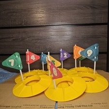 Nerf Indoor Golf 1987 Parker Brothers Game Replacement Hole Cup 9 With Flags B