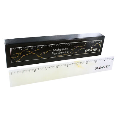Sheaffer Vintage Mexican WhiteMarble Ruler, 10-Inch