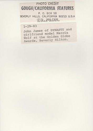 Original Photo John James Dynasty Star 1-29-83 - 第 2/2 張圖片