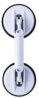 RIDDER Reisesauggriff mit 2 Saugern weiß Halterung Haltegriff abnehmbar Bad