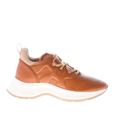 HOGAN women shoes H585 brown soft leather with wavy H HXW5850DU80N4O09I3 - 第 1/7 張圖片