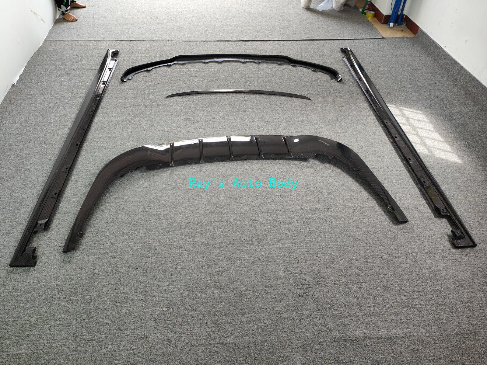 Fit For Bentley Flying Spur Carbon Fiber Sideskirts Rear Diffuser Front ...