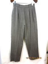 GIORGIO SANT' ANGELO SZ 12 100 Pure Wool Lined High Rise Dress Pants Trousers
