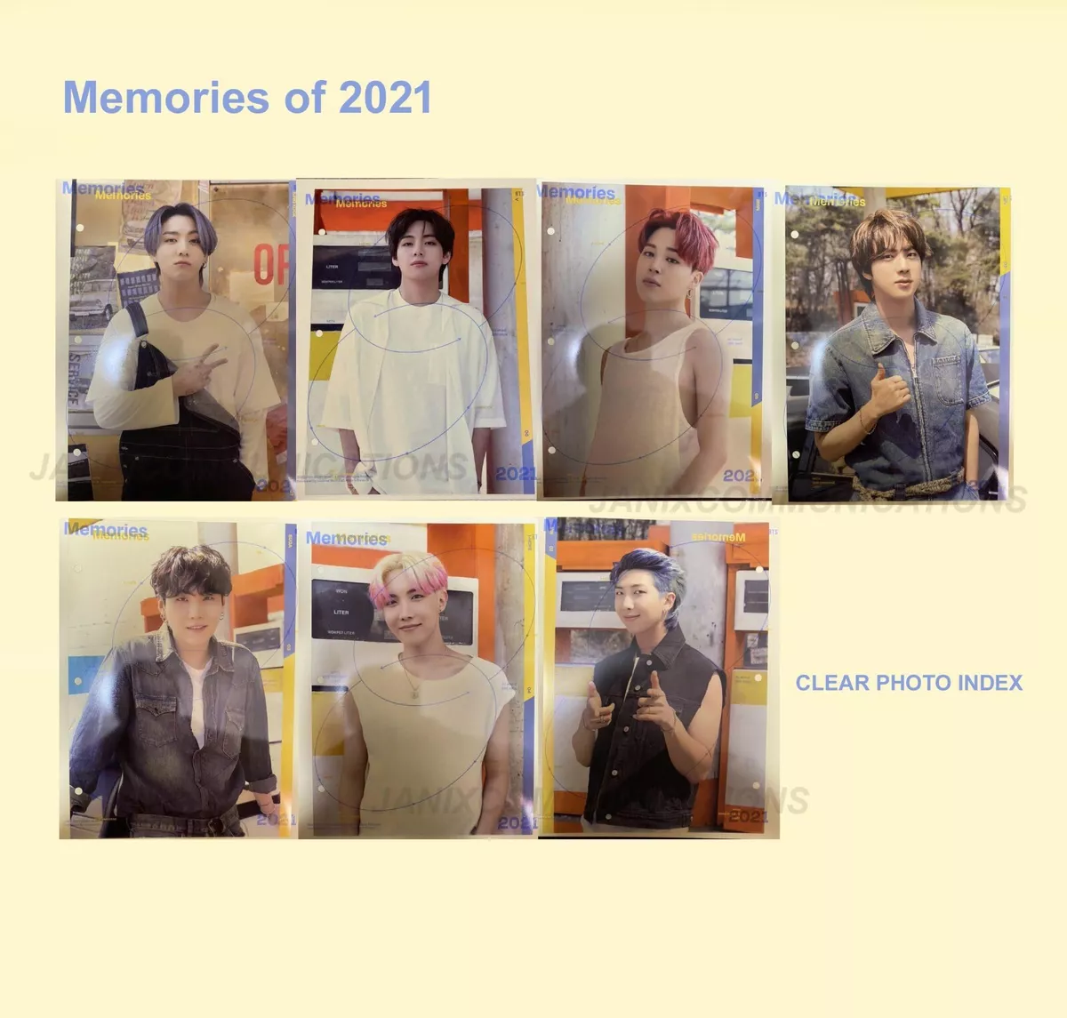 BTS Memories of 2021 DVD Ofiicial CLEAR PHOTO INDEX