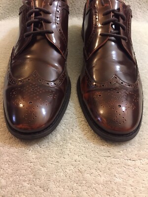 John Varvatos Brown Leather Wingtip Men display picture 2