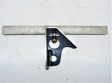 Vintage Stanley No. 122, 12" Combination Square  w/ Level & Scribe INV16349