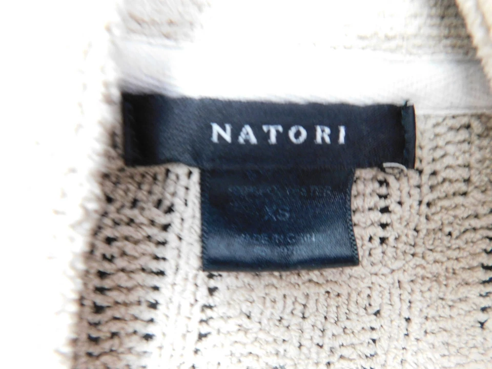 Cárdigan Suéter Natori Para Mujer XS Tostado Plumero Cinturón Bata Salón Acogedor Tejido Foto 4 de 4