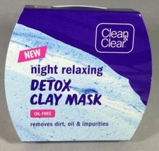 Clean & Clear Night Relaxing Detox Clay Mask, 1.7 oz.