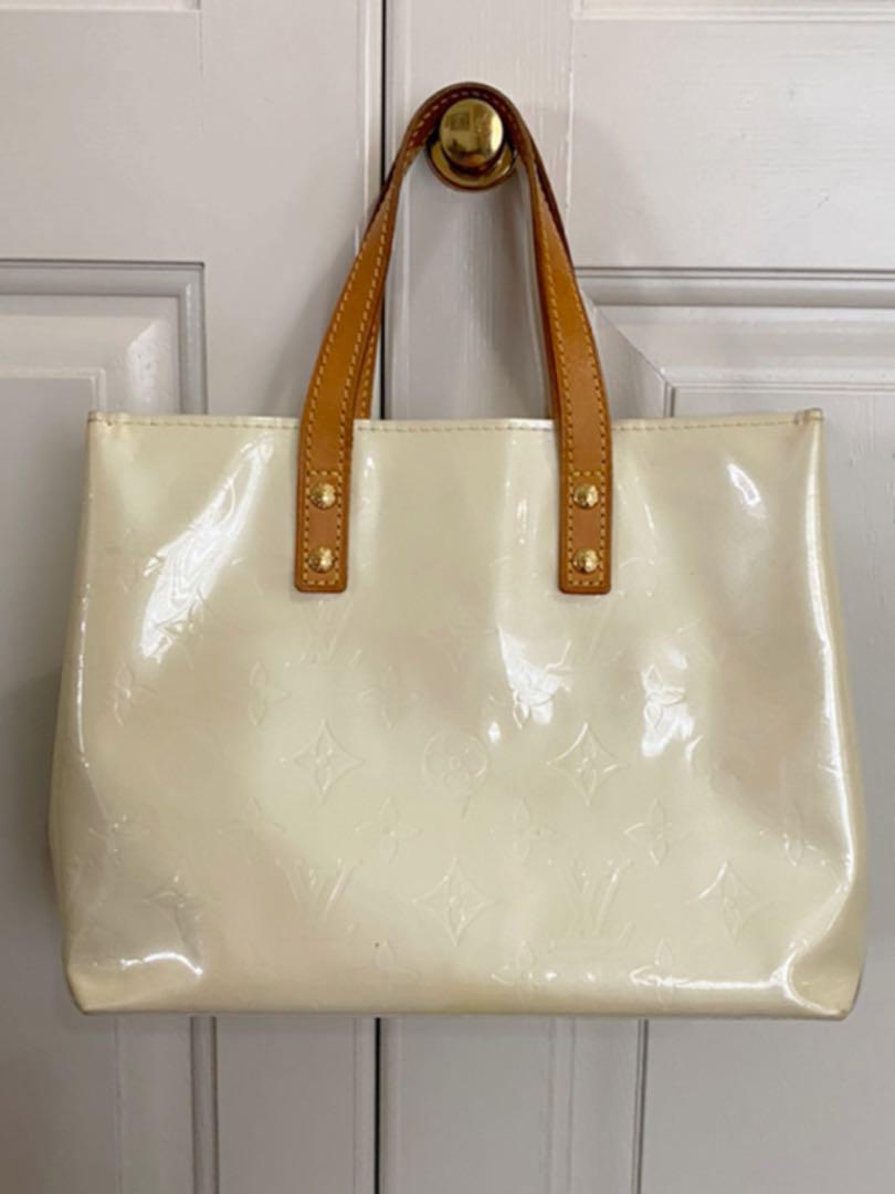 Louis Vuitton Vernis Lead PM tote bag hand bag M91336 cream Serial No.  MI2037