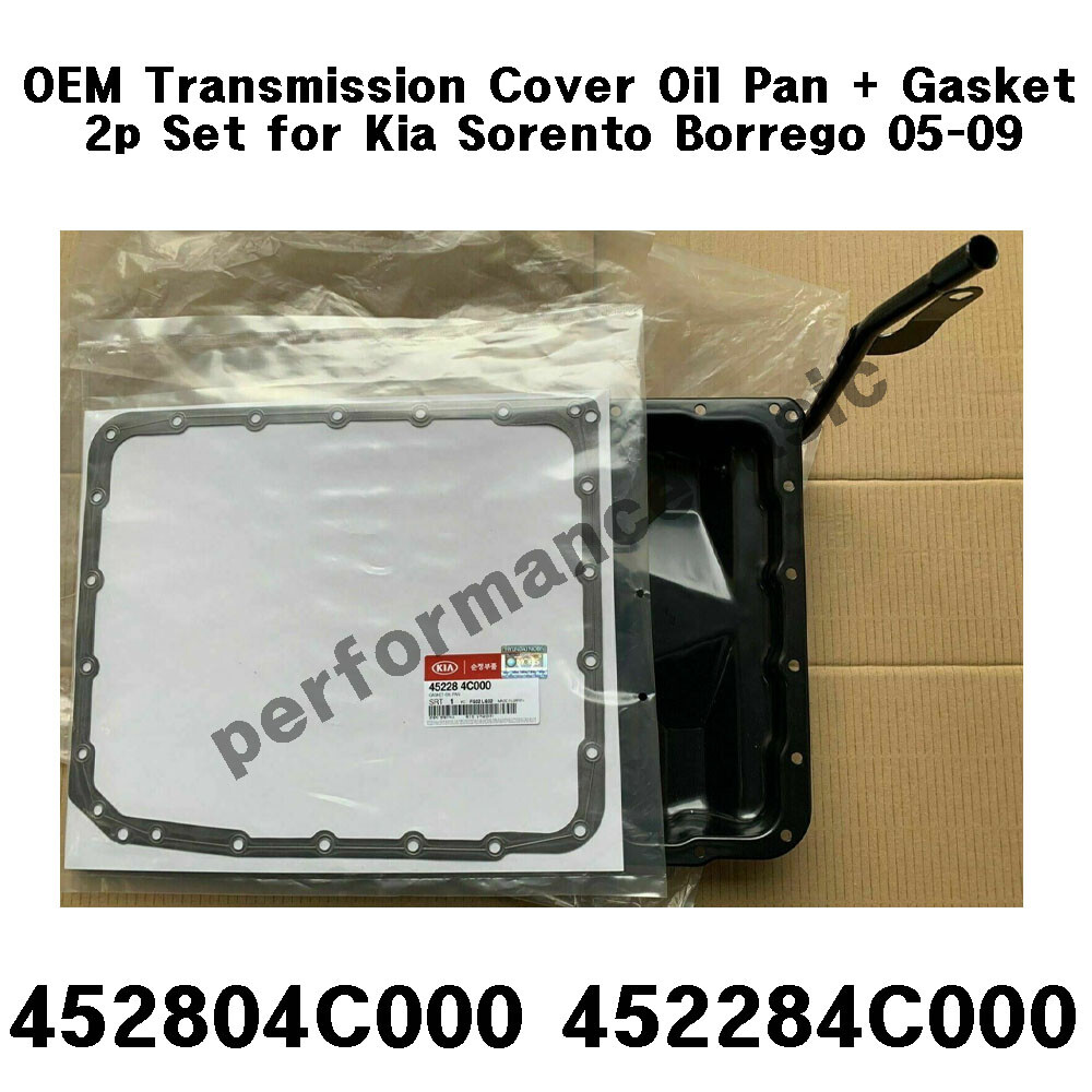 OEM Transmission Cover Oil Pan + Gasket 2p Set for Kia Sorento Borrego
